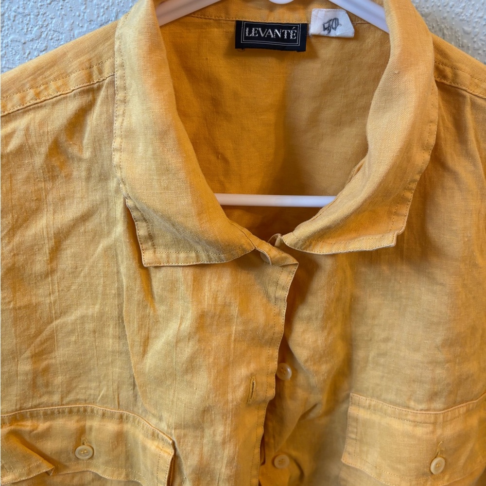 Levante Mustard Yellow Button-Up Shirt